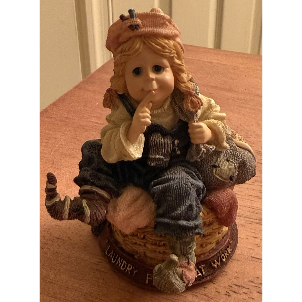 Vintage Boyd's Bears Sudsies Laundry Fairy Figurine Wee Folkstones Faeries‎ 1999